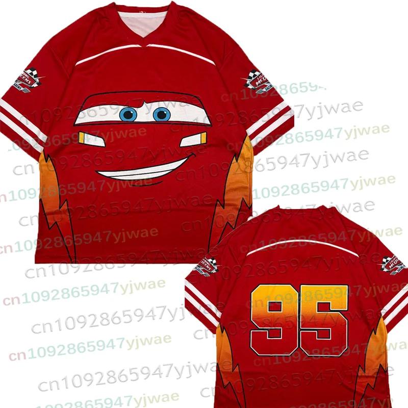 T-shirt Sportif Été 2026 Les Voitures Lightning McQueen N°95 Homme Femme Imprimé 3D Séchage Rapide O
