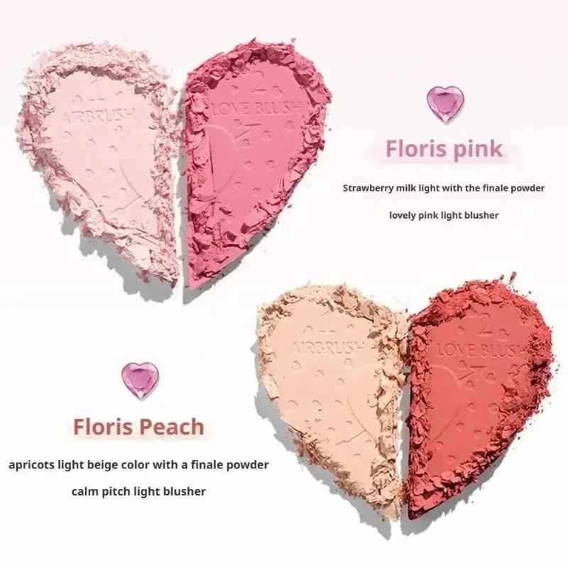 CT Blush en poudre bicolore en forme de cœur, maquillage longue tenue, petit tube doré, rouge à lèvr