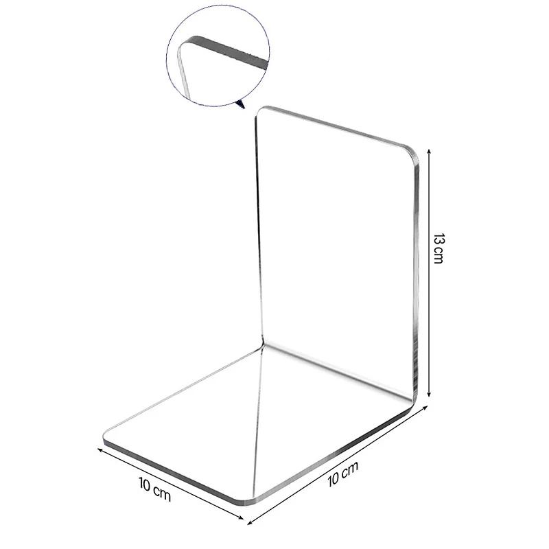 Serre-livres en acrylique, étagère de rangement décorative de bureau