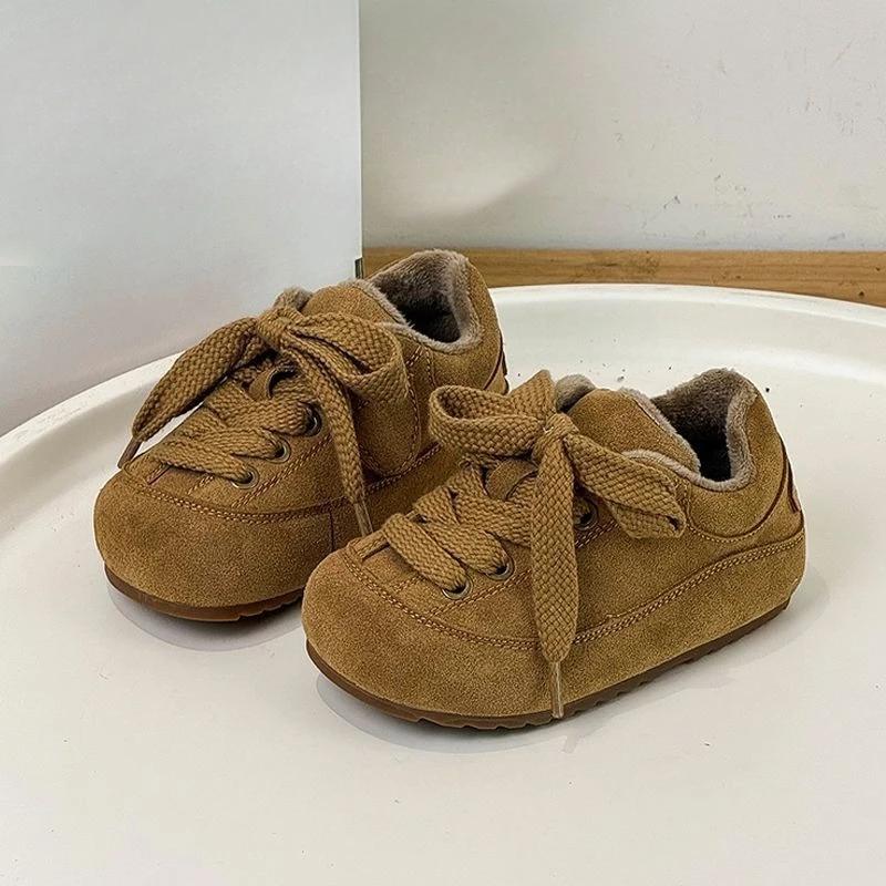 Baskets chaudes en coton pour enfants filles, chaussures d'hiver à isolation thermique, confortables