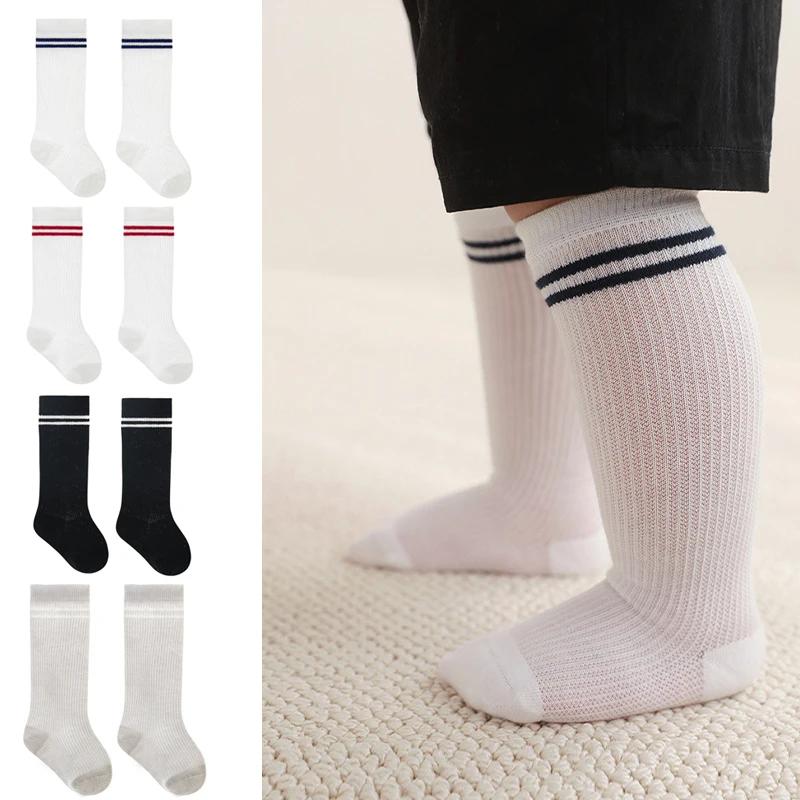Chaussettes longues pour bébé, chaussettes d'été respirantes pour enfants, bas en coton doux pour bé