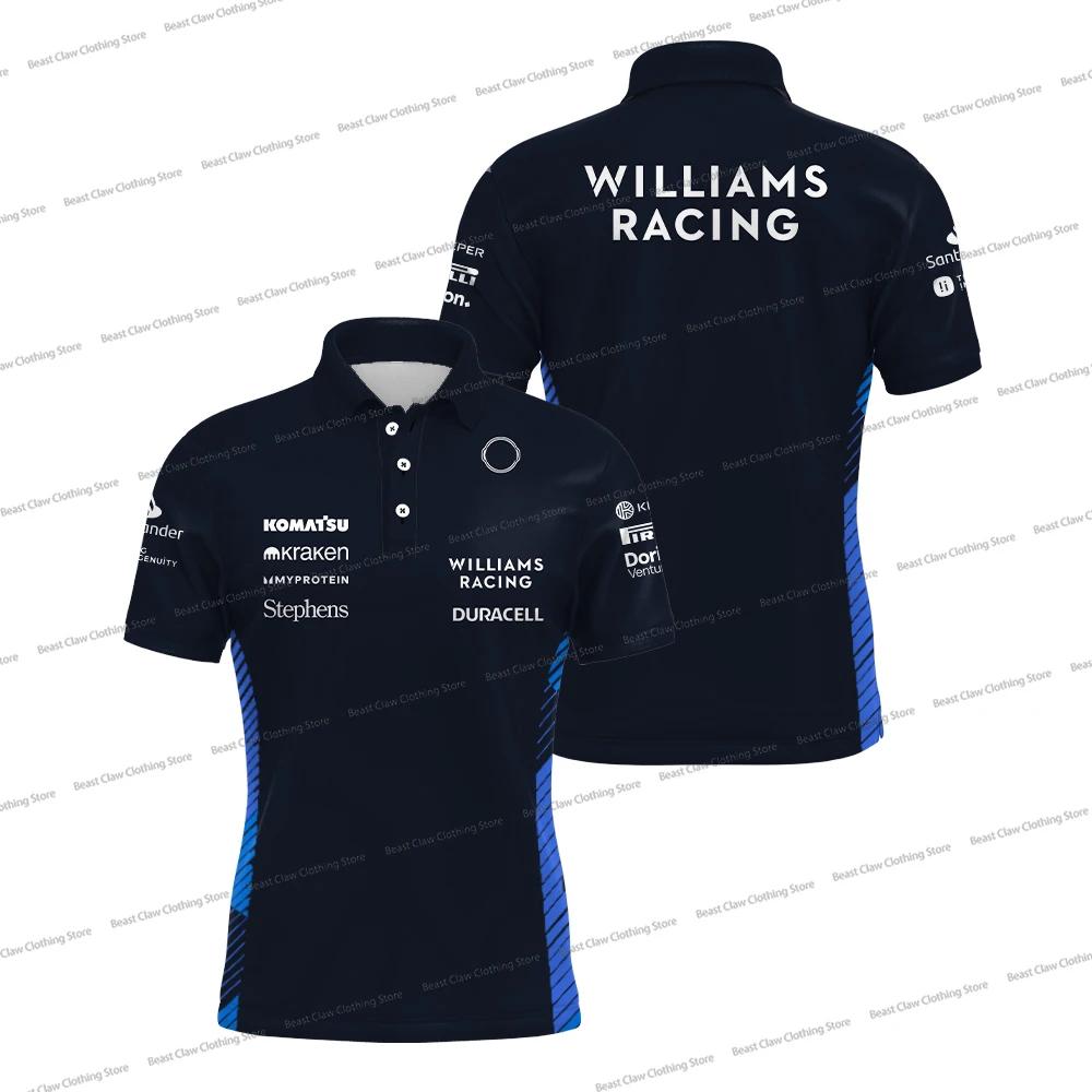 Nouveau Polo Williams Carlos Sainz 55 Alex Albon 23, T-shirt de course à séchage rapide, Haut de spo