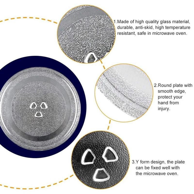 Plaque de rechange universelle pour micro-ondes, plaque de verre colorée, ronde, durable, micro-onde