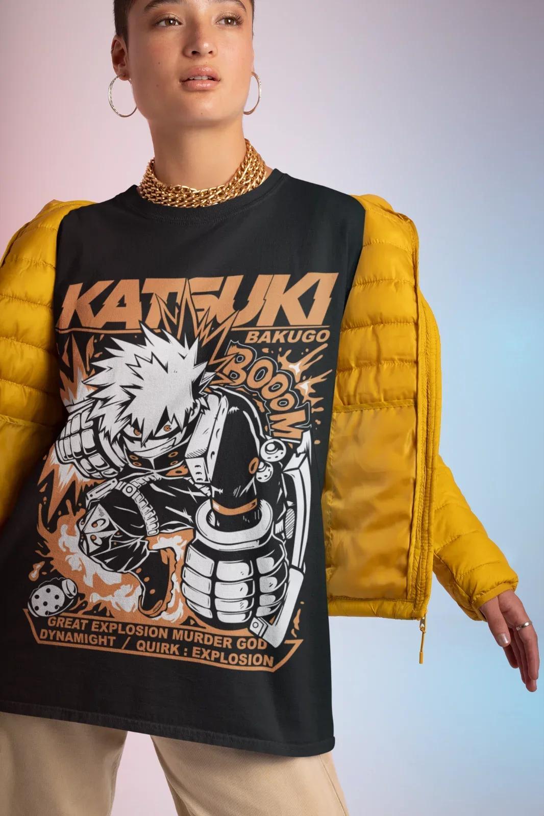 T-shirt unisexe Bakugo Katsuki My Hero Academia (MHA) Hero Graphic Anime cadeau pour filles toutes t