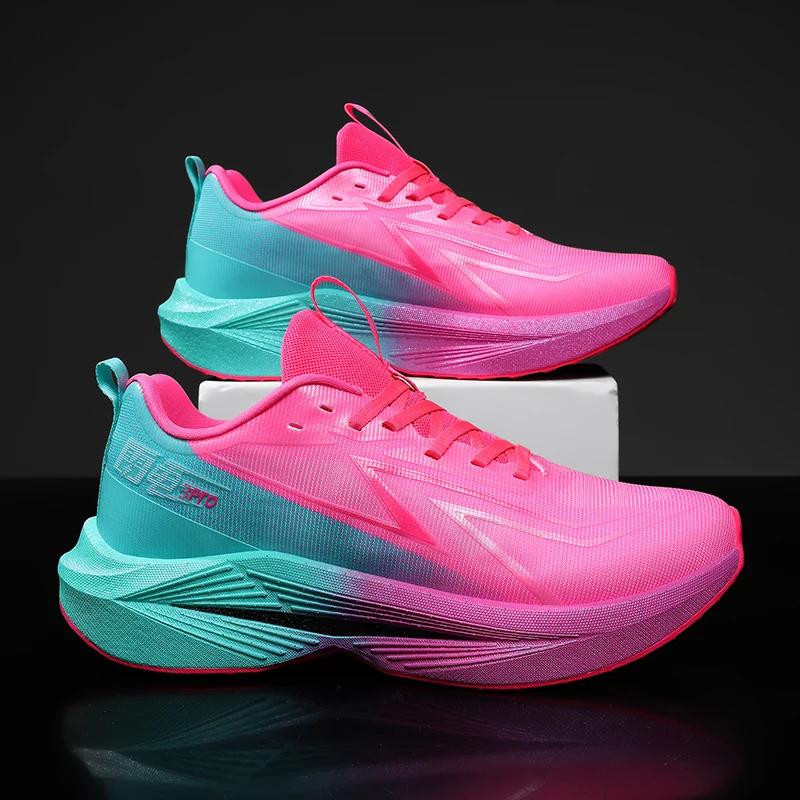 Chaussures de course 2026 avec plaque carbone, spécialité marathon, pour hommes et femmes, respirant