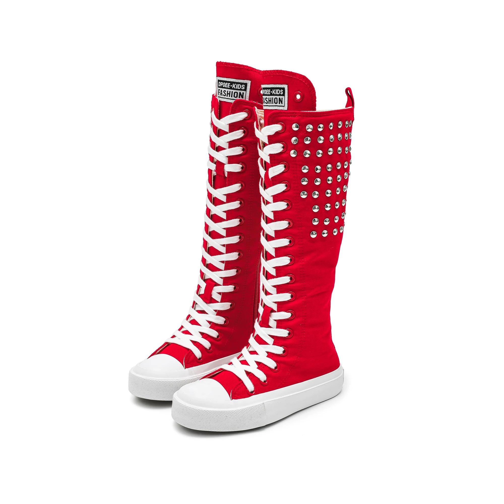 Chaussures en toile pour enfants à semelle souple et respirante, bottes à carreaux pour garçons et f