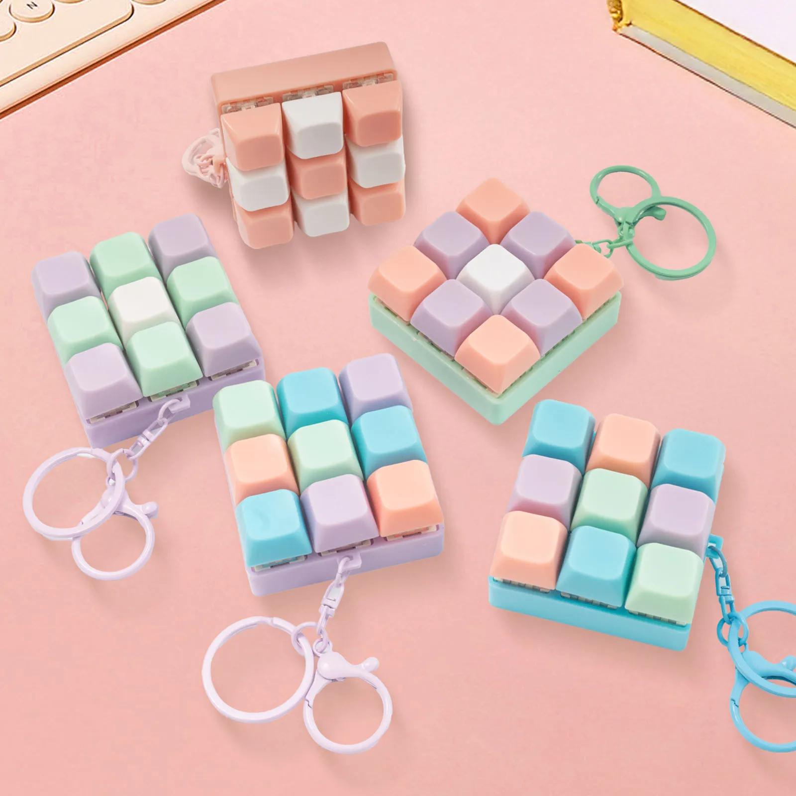 Porte-clés Tetris à neuf touches pour adulte, anti-Stress, jeu de clavier, jouet magique anti-Stress