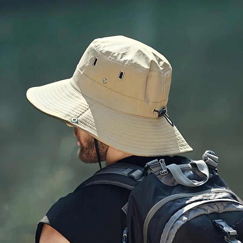 Nouveau chapeau de pêcheur à la mode et polyvalent, protection solaire, chapeau d'alpinisme réglable