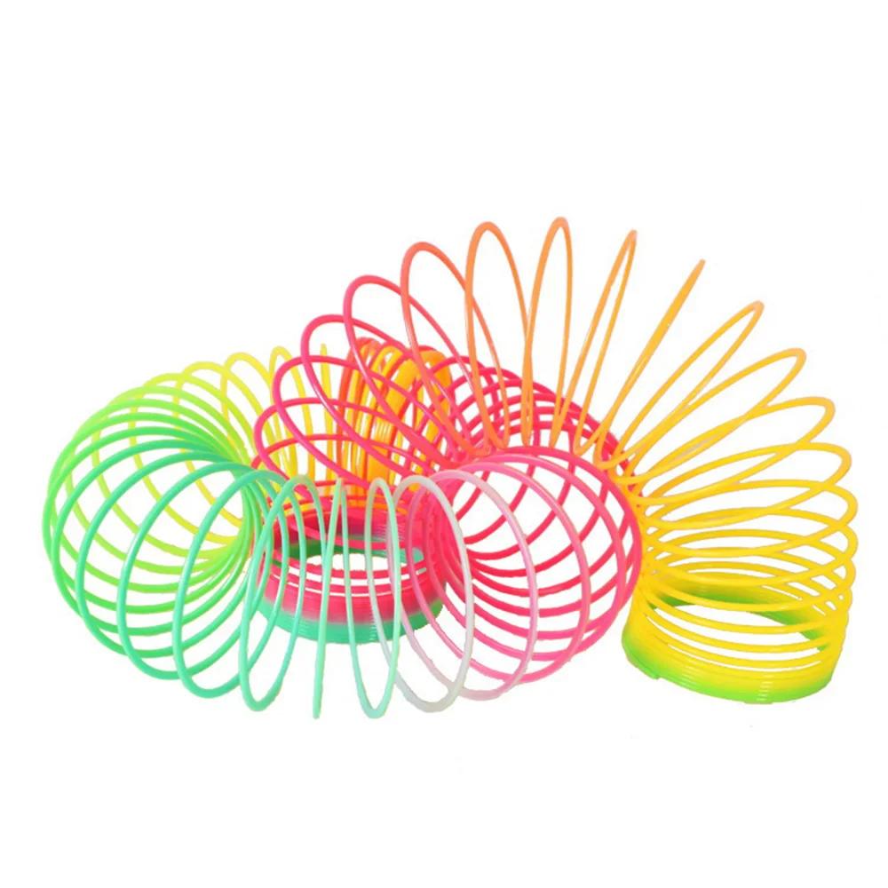 Jouets à rebond magique de couleur, jeux de société pour enfants, anneau magique Anti-stress, arc-en
