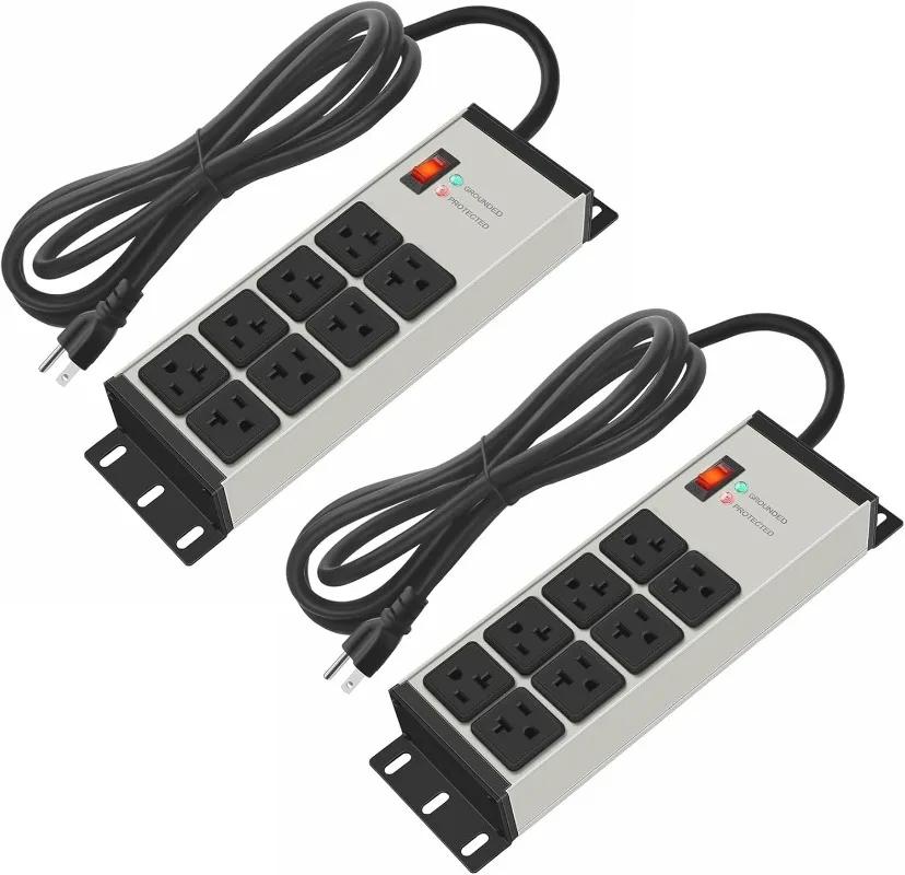 2 pièces multiprise robuste protection contre les surtensions 20 AMP, 8 prises calibre 12 magasin Ga