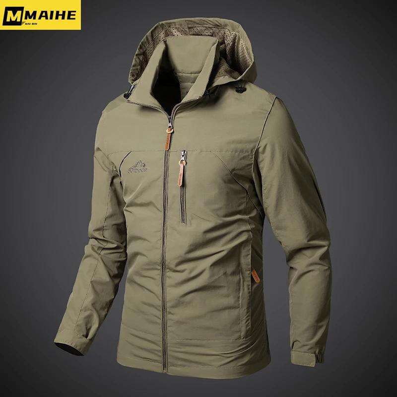 Vestes coupe-vent imperméables pour hommes, manteau militaire à capuche, nouvelles vestes de Combat