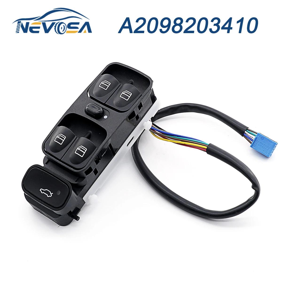 NEVOSA A 2098203410 Interrupteur de fenêtre de commande électrique, pour MERCEDES classe C W203 C1