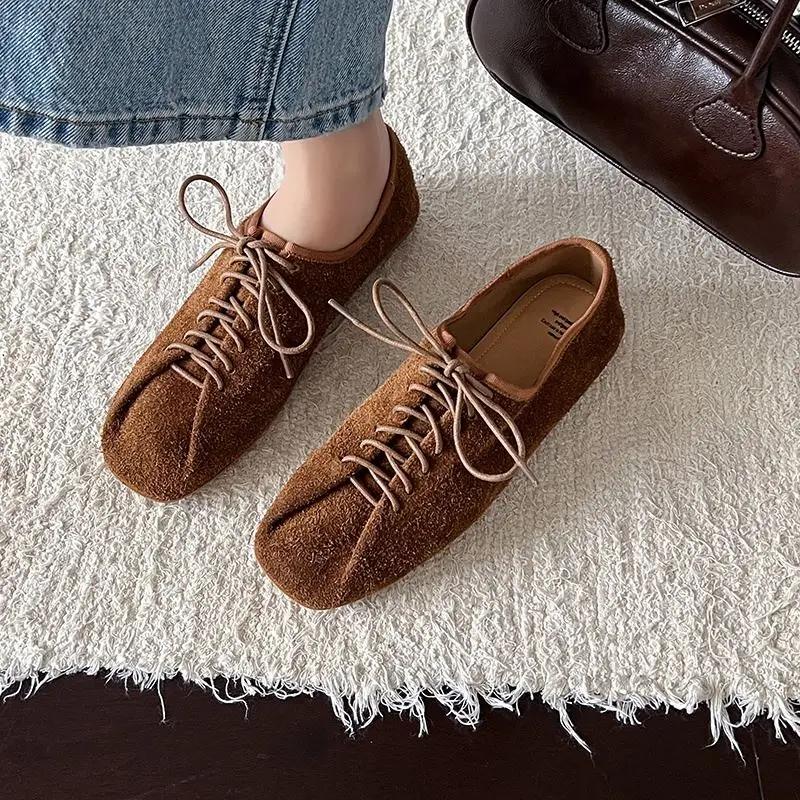 MORAZORA 2026 nouvelle vache daim cuir femmes baskets à lacets mode chaussures plates de haute quali