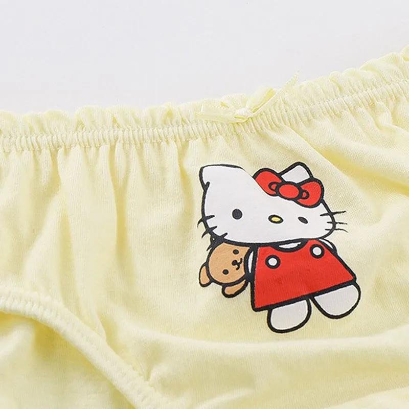 5 Pièces/Lot Sous-vêtements Enfants pour Filles Mignons Chat HelloKitty Culottes Cartoon Culottes en