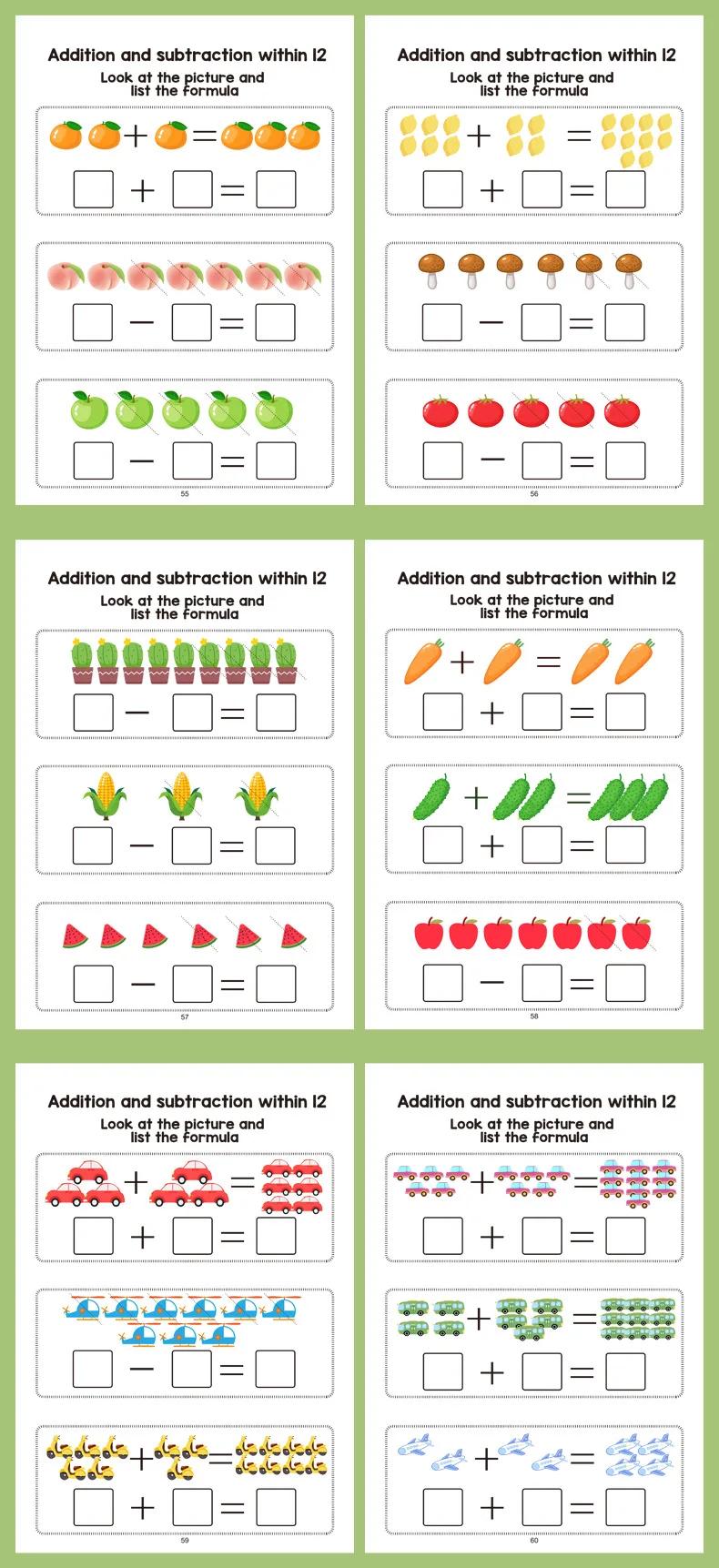 Cahier d'exercices interactif de mathématiques - Comptage, addition et soustraction jusqu'à 10, acti