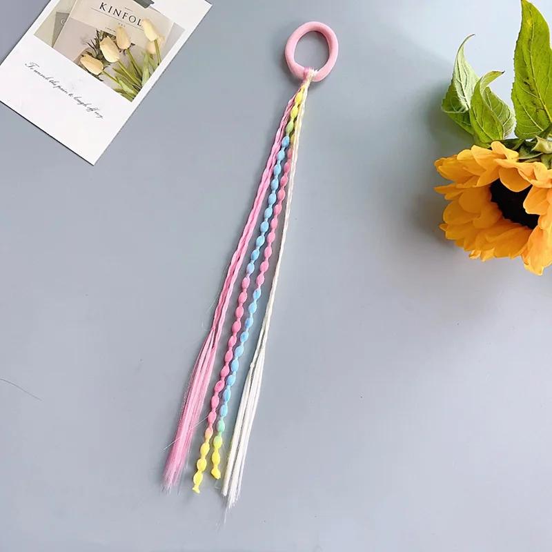 Perruque tressée pour filles, 1 pièce, bandeau queue de cheval, bandes de cheveux en caoutchouc, acc