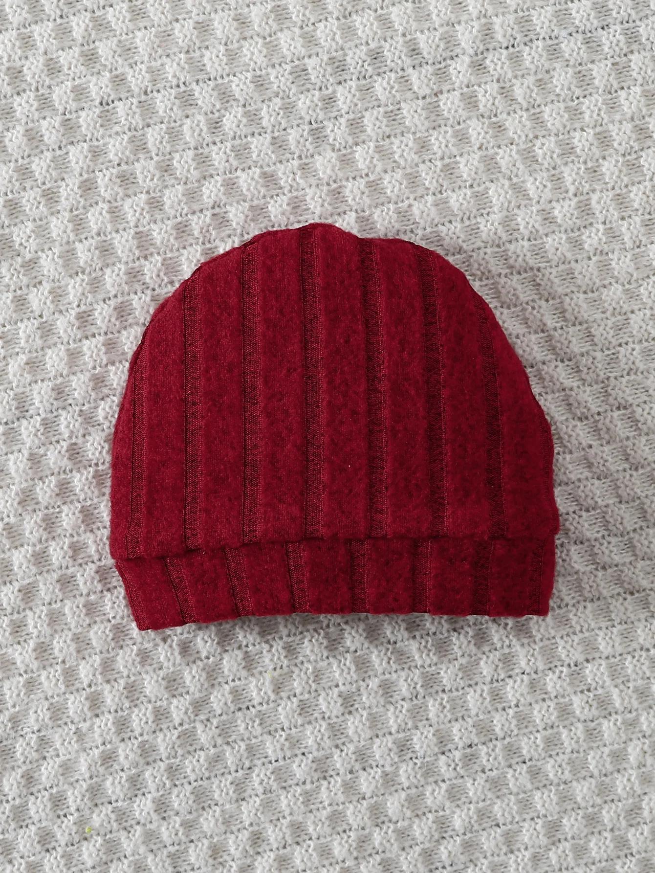 【Bébé garçon】 Combinaison rouge d'automne et d'hiver avec boutons à simple boutonnage sur le devant