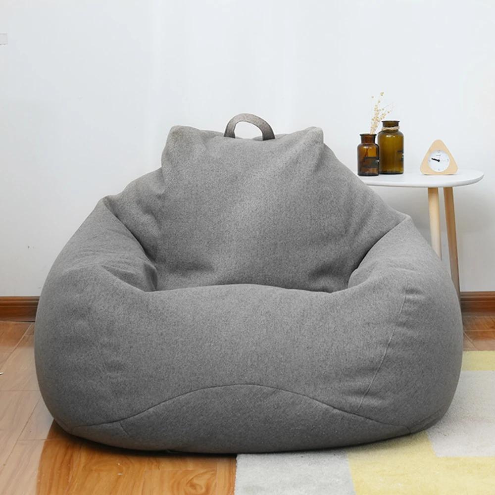 Adultes enfants Bean Bag couverture grand paresseux canapé chaise couverture sans remplissage coton