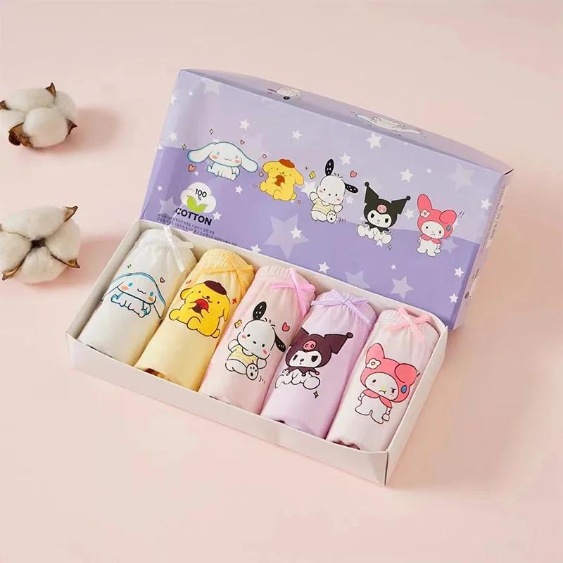 5/10 pièces coton filles Triangle culottes personnages mignons Kuromi mélodie cannelle dessin animé