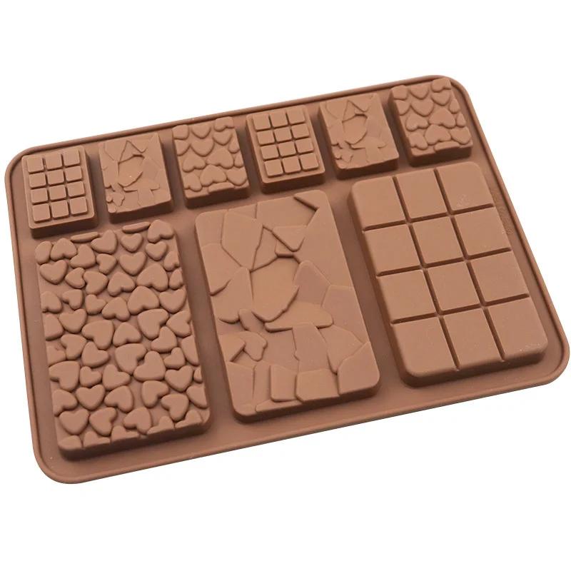 Moules à chocolat de qualité alimentaire Break-NOTE, silicone antiadhésif 10000, moules à barres éne