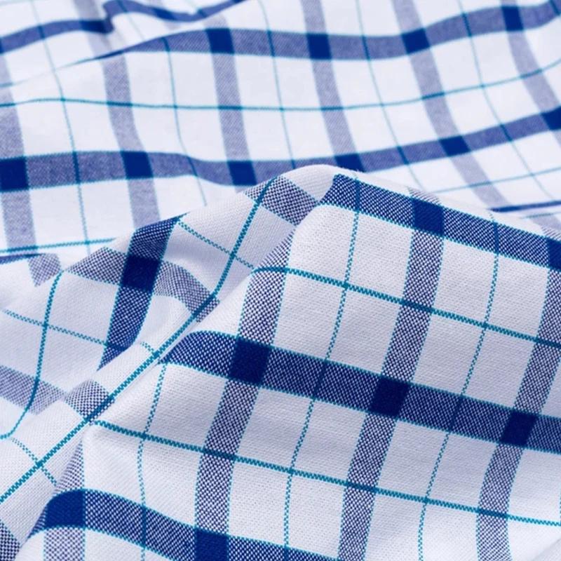 Chemises Oxford d'été 100% coton pour hommes, manches courtes, à carreaux, coupe régulière, douce, r