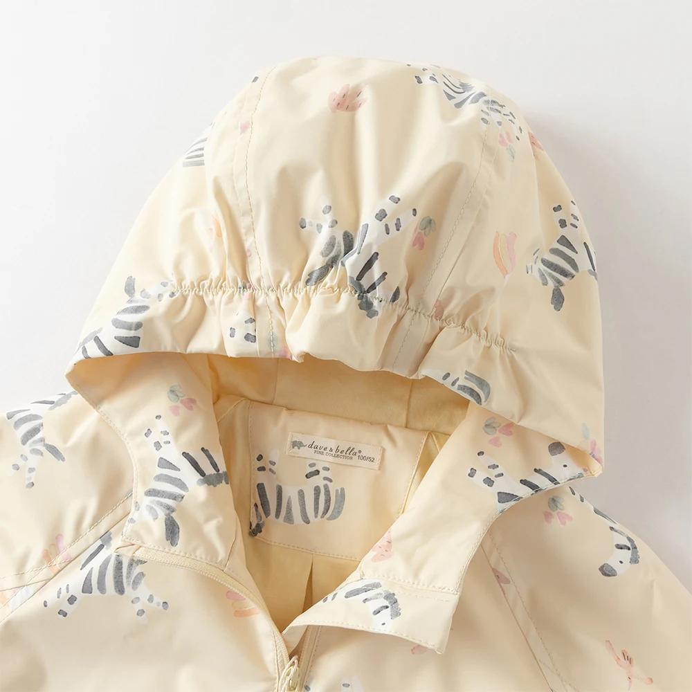 Dave Bella veste pour filles automne printemps enfants mignon Animal imprimé manteau imperméable vêt