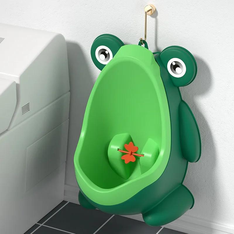 Bébé garçons debout pot dessin animé grenouille forme mural urinoirs toilette support d'entraînement