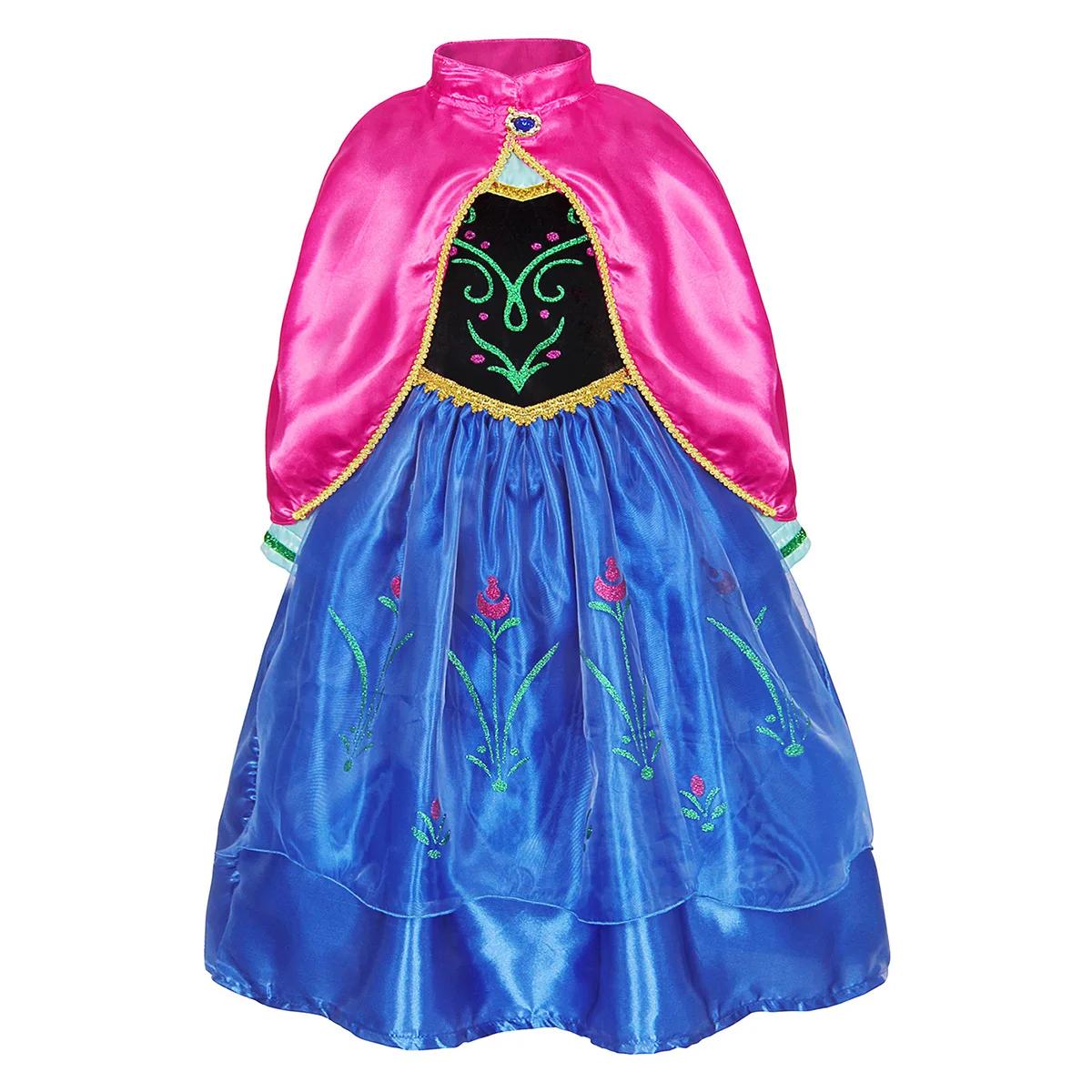 Robes reine des neiges Elsa pour filles, Costumes pour enfants, Cosplay, princesse d'halloween, vête