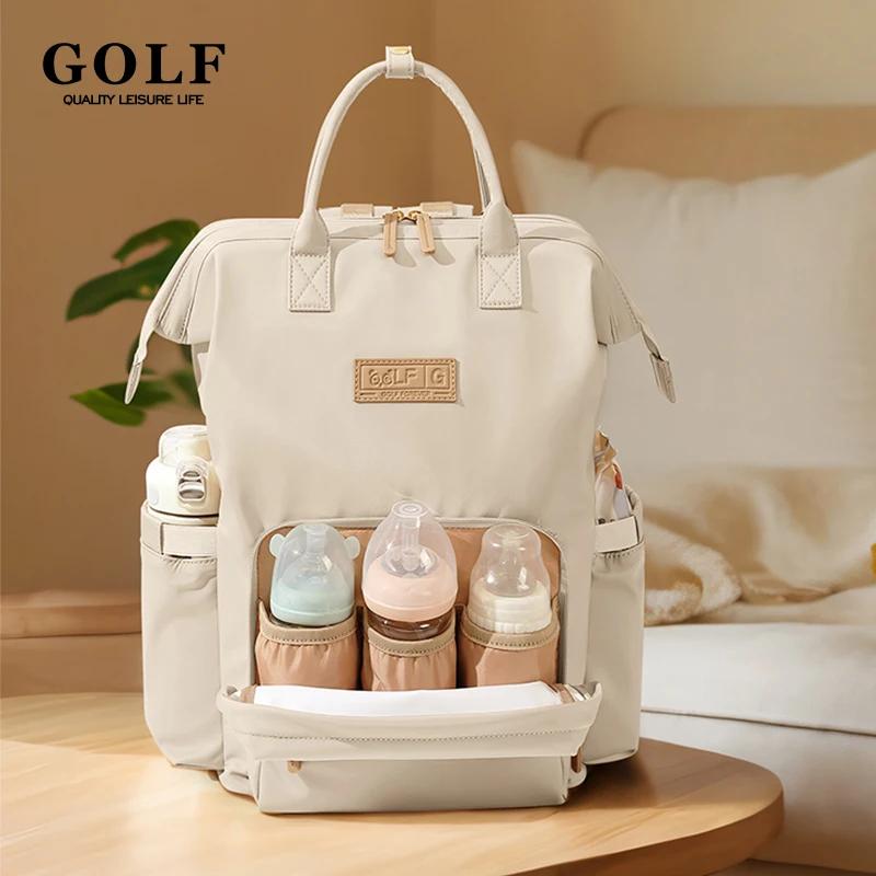 GOLF MUNISac à dos grande capacité pour maman, sac à dos pour bébé, sacs à dos avec biSantos, poches