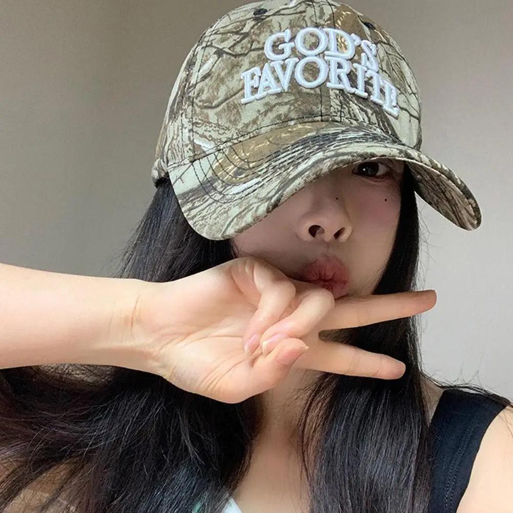 Casquette de Baseball rétro avec lettres brodées, Camouflage, tactique de Jungle, grande circonféren
