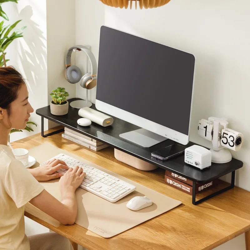 Support de rehaussement pour ordinateur de bureau, support de rangement pour bureau, support de base