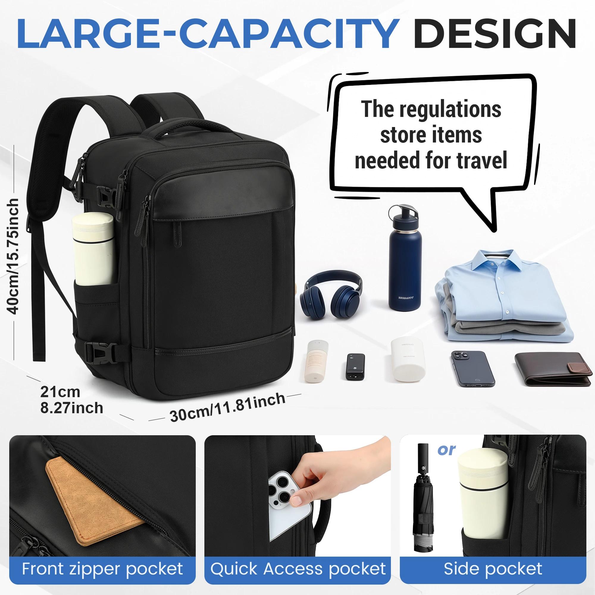 Ryanair 40x30x20 sac de cabine à bagages, 40x30x20 sac hommes femmes 15.6 pouces pochette d'ordinate