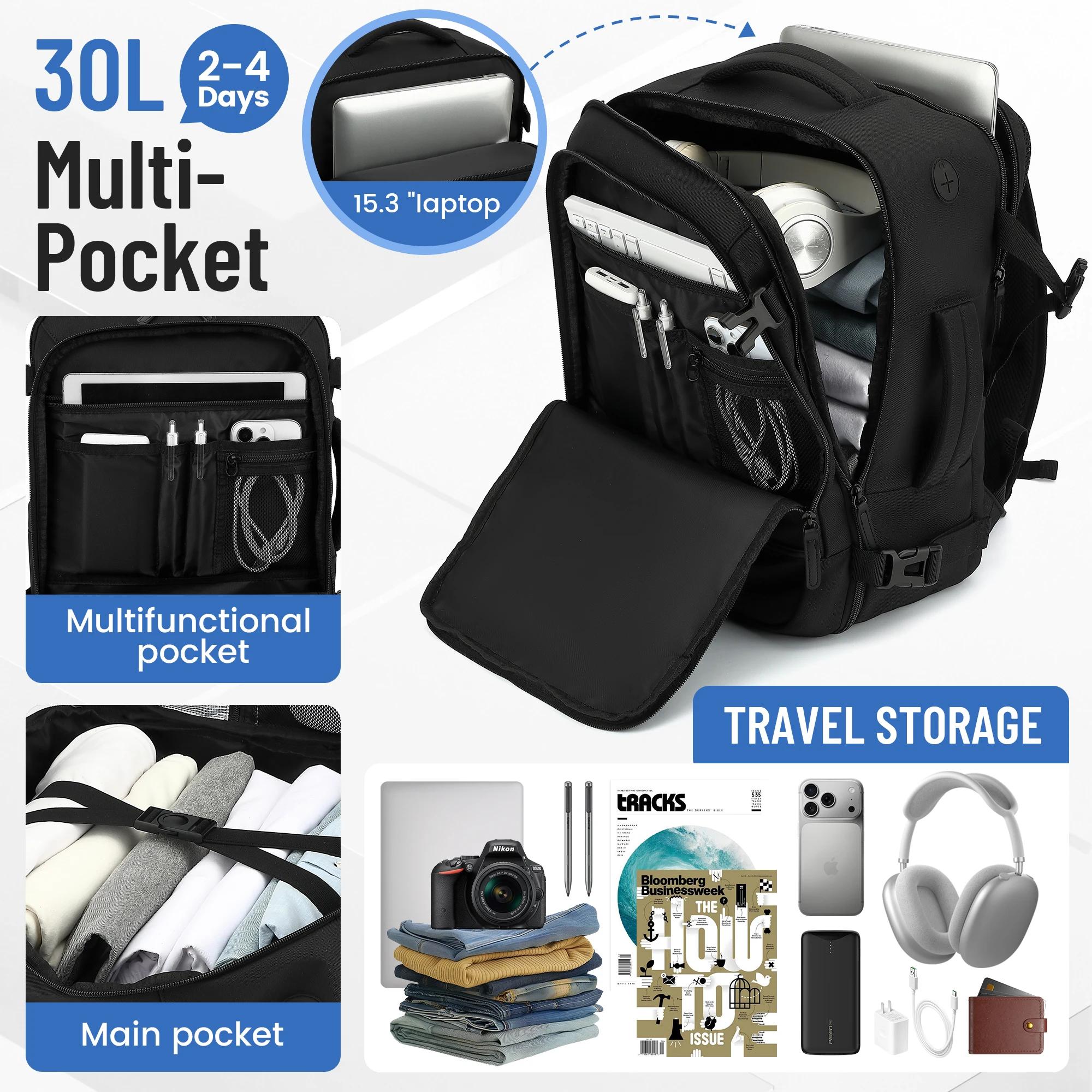 Ryanair 40x30x20 sac de cabine à bagages, 40x30x20 sac hommes femmes 15.6 pouces pochette d'ordinate