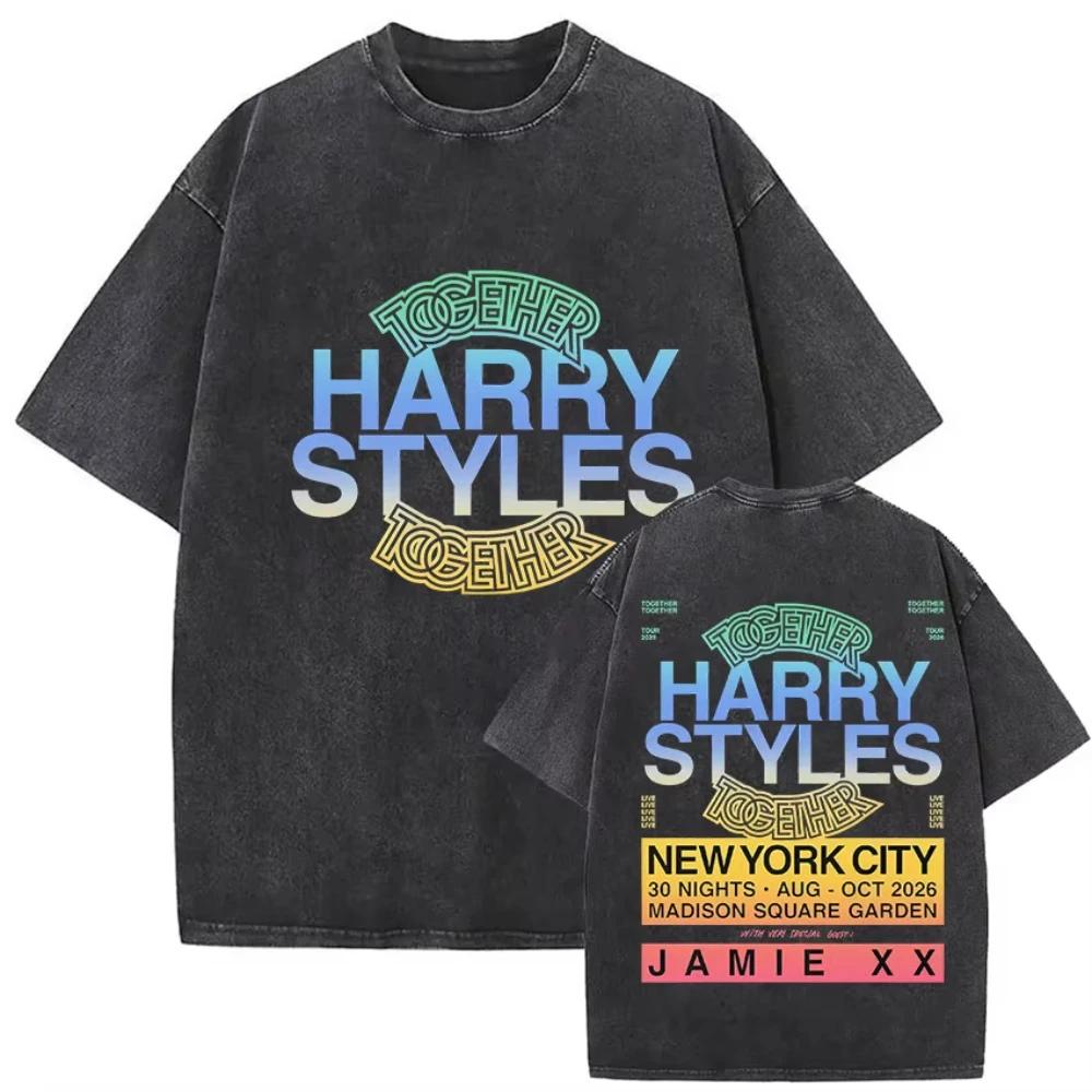 T-shirt vintage délavé Harry Styles « Together » Tour 2026 pour hommes et femmes, mode pop musicale,