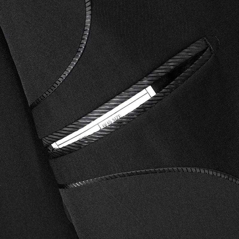 Nouveau (Blazer + pantalon) hommes d'affaires de mode Gentleman Style italien mince couleur unie cos