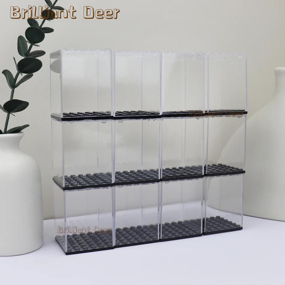 Boîte d'affichage empilable en acrylique pour blocs de construction, support de figurines, modèle de