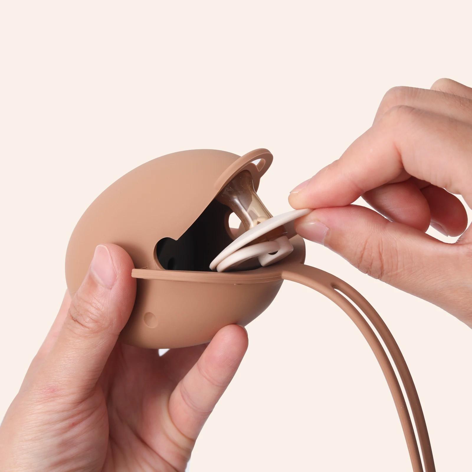1 pièces mallette de rangement de sucette en Silicone pour bébé, conteneur de sucette au citron de c