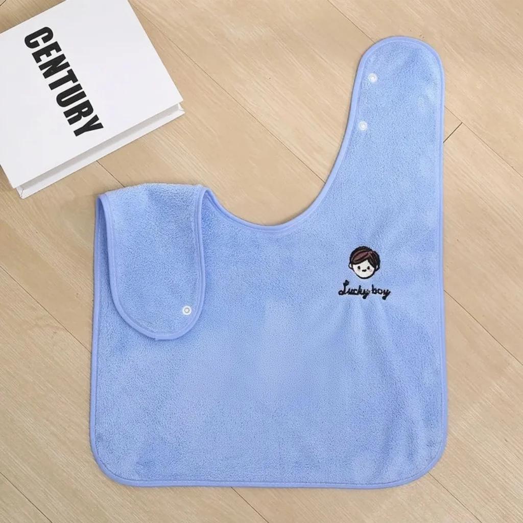 Bavoir de toilettage pour enfants, 0 agent fluorescent, serviette douce et respectueuse de la peau,