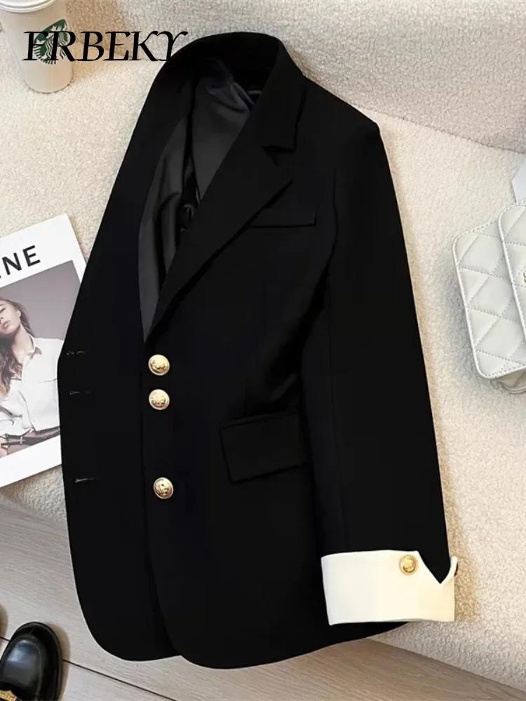 Blazer femme mode coréenne printemps automne nouvelle couleur unie costume veste loisirs tempérament