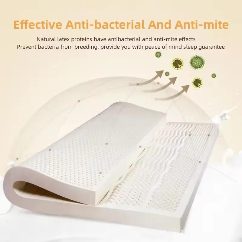 Dessus de matelas liquide en Latex haut de gamme, 100% Latex naturel, tapis Thiland pliables à rebon