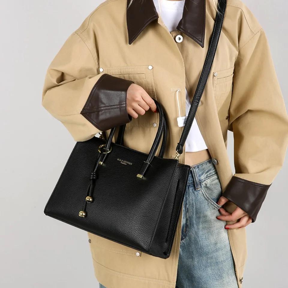 Sac à main en cuir de qualité supérieure de marque authentique, sac fourre-tout pour femme, sac mess