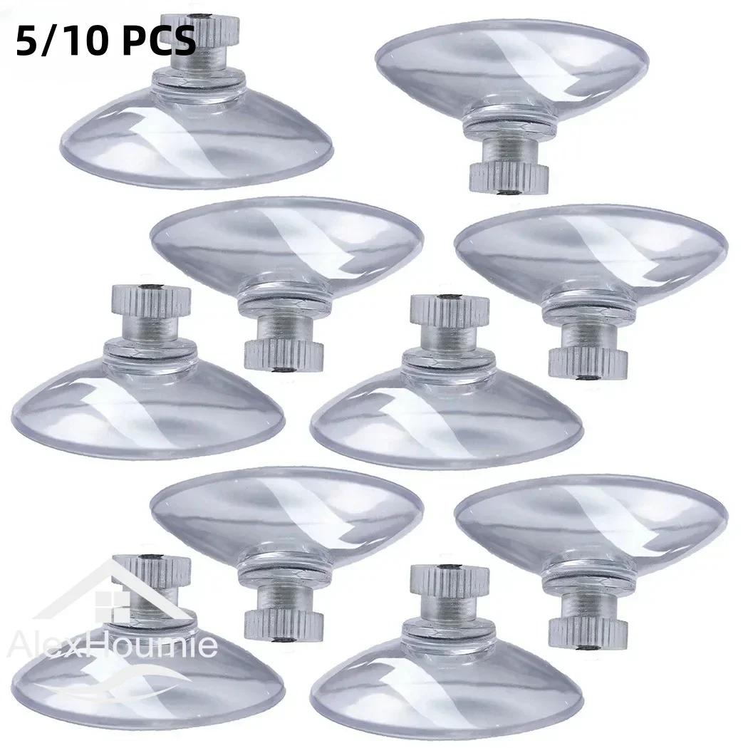 Vis à pouce transparente en PVC, 5/10 pièces, 25/32/41/53mm, ventouses transparentes, écrou blanc, v