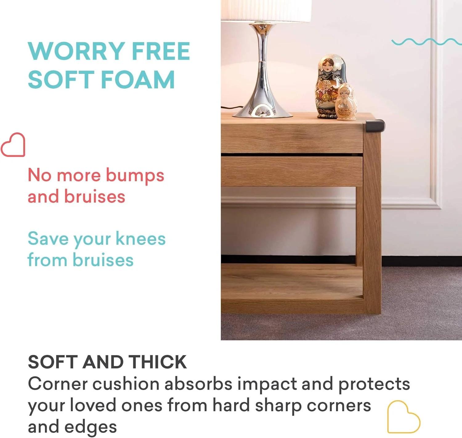 Protections d'angle souples pour bébé, 4 pièces, protection d'angle de Table pré-adhésive pour meubl