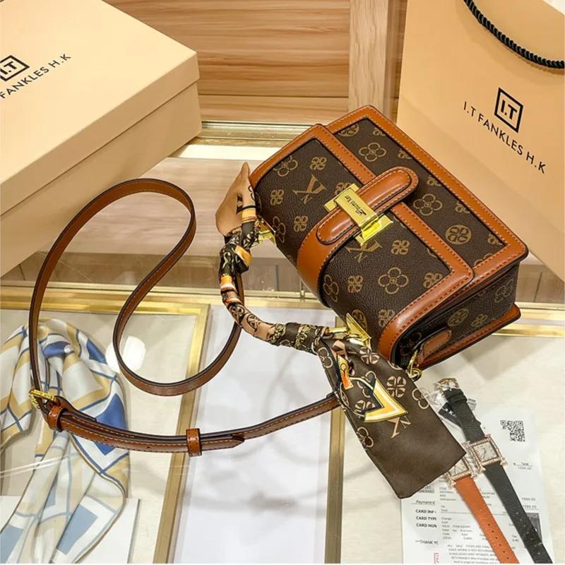 Sac à main de marque pour femmes, sac à bandoulière de styliste, petit sac carré à la mode et haut d