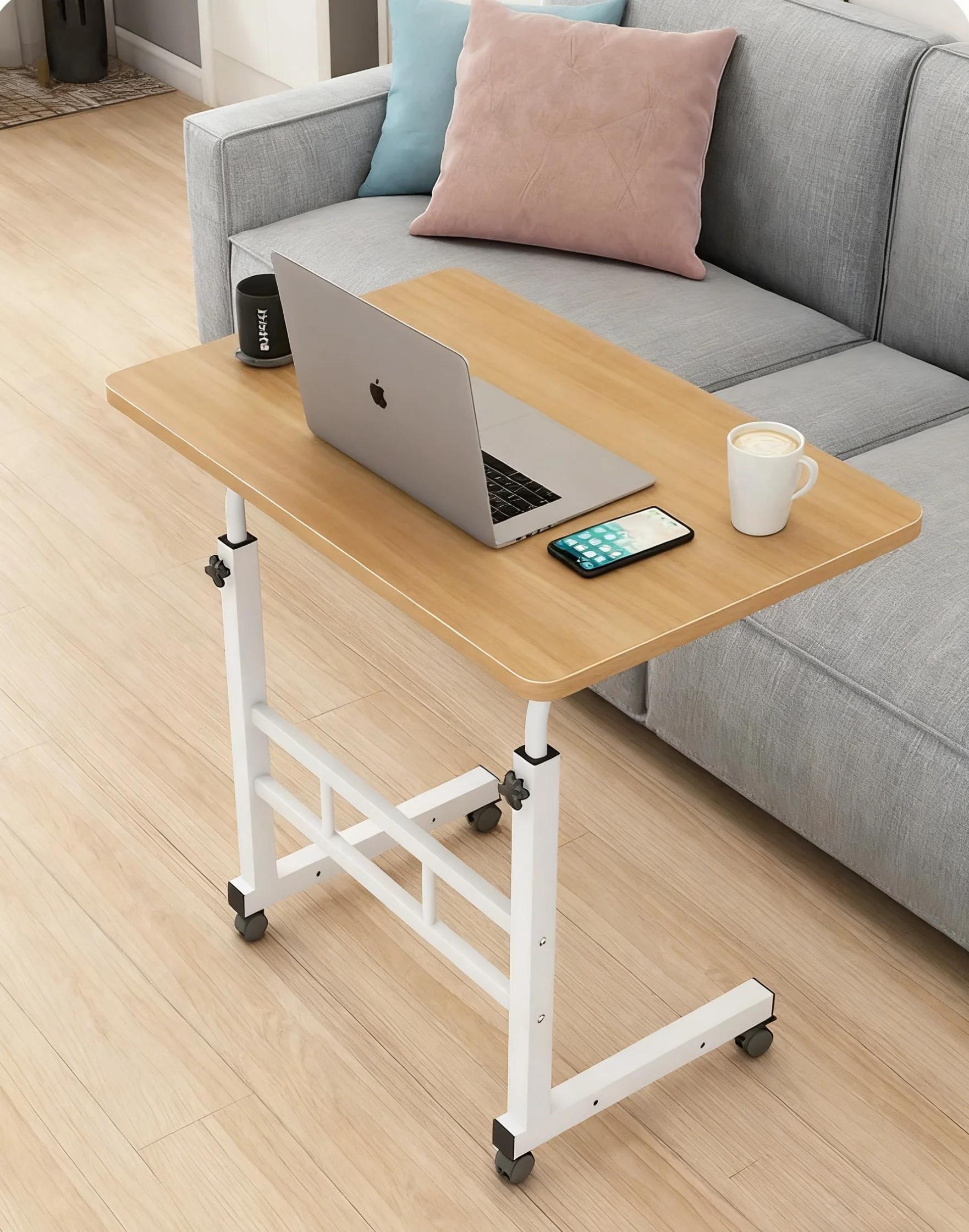 Table d'appoint réglable et confortable pour ordinateur portable, plateau repas pour manger sur lit