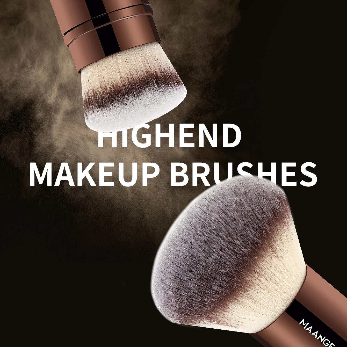 MAANGE 20 pièces/ensemble pinceaux de maquillage professionnels Double extrémité fond de teint corre