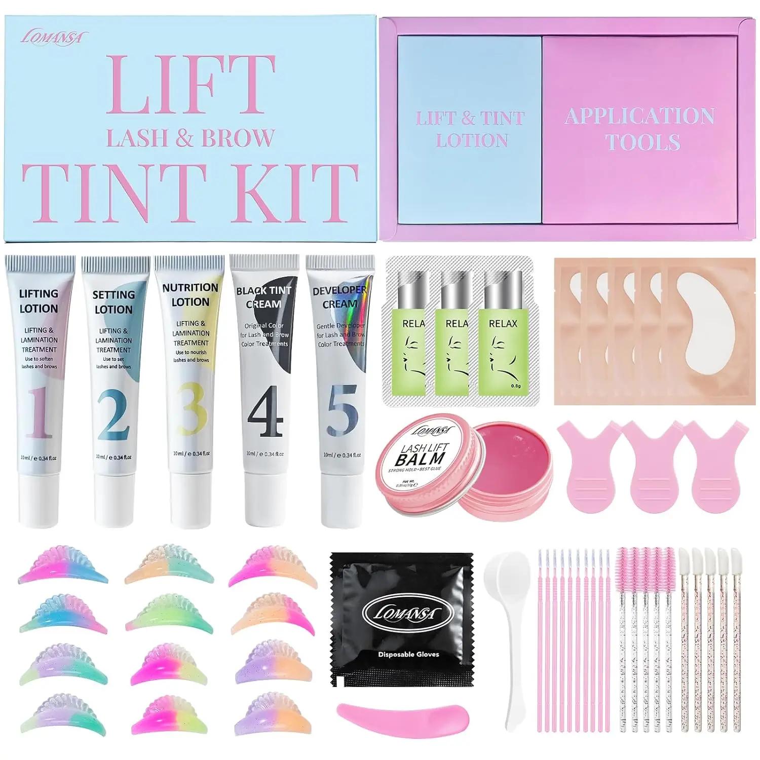 Kit Lomansa Lash Lift et Coloration Noir Intense pour Cils – Tenue Forte 4 Semaines, Courbure Nature