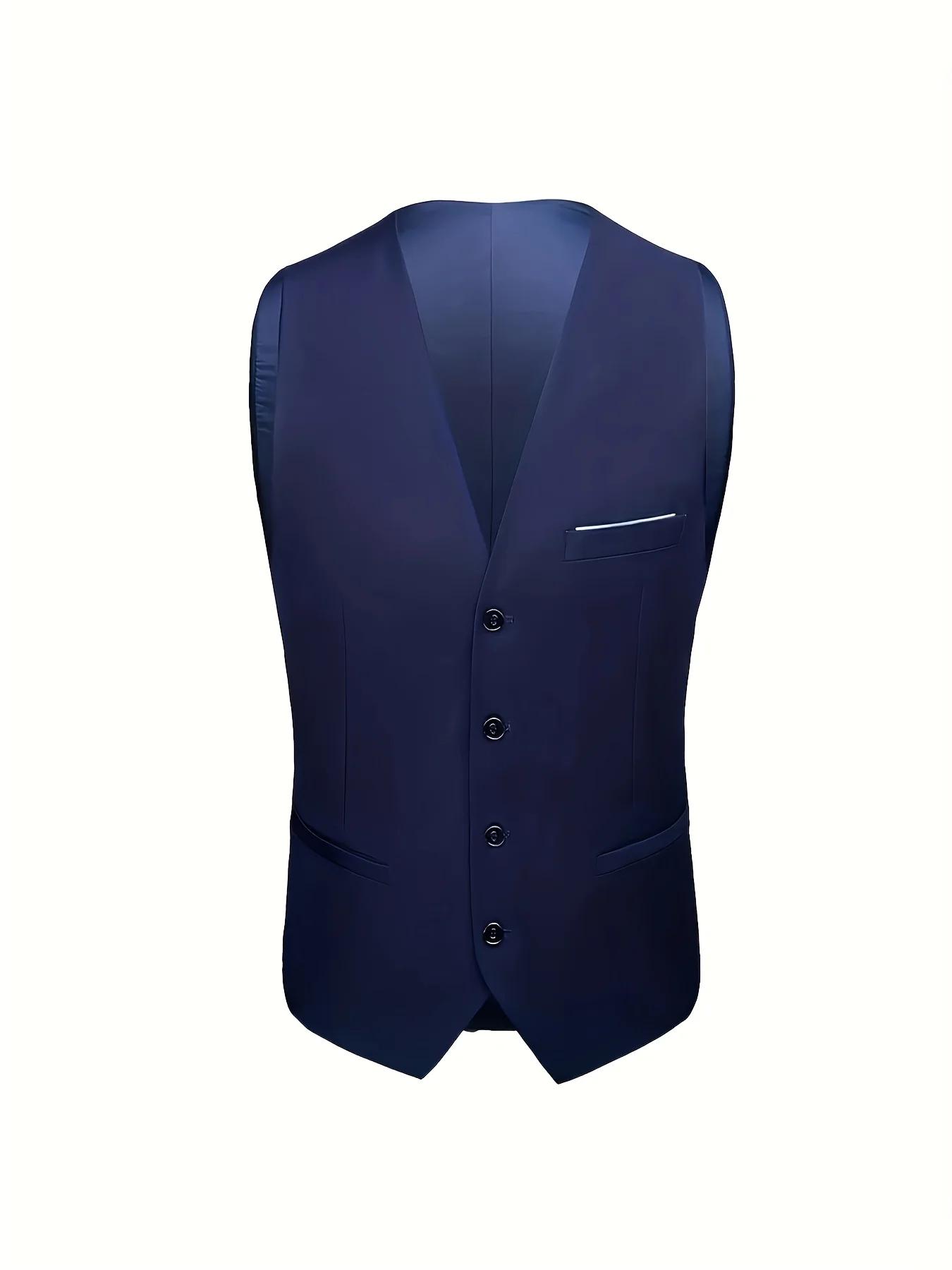 Ensemble de costume 3 pièces pour hommes, veste + gilet + pantalon, à la mode de haute qualité, adap