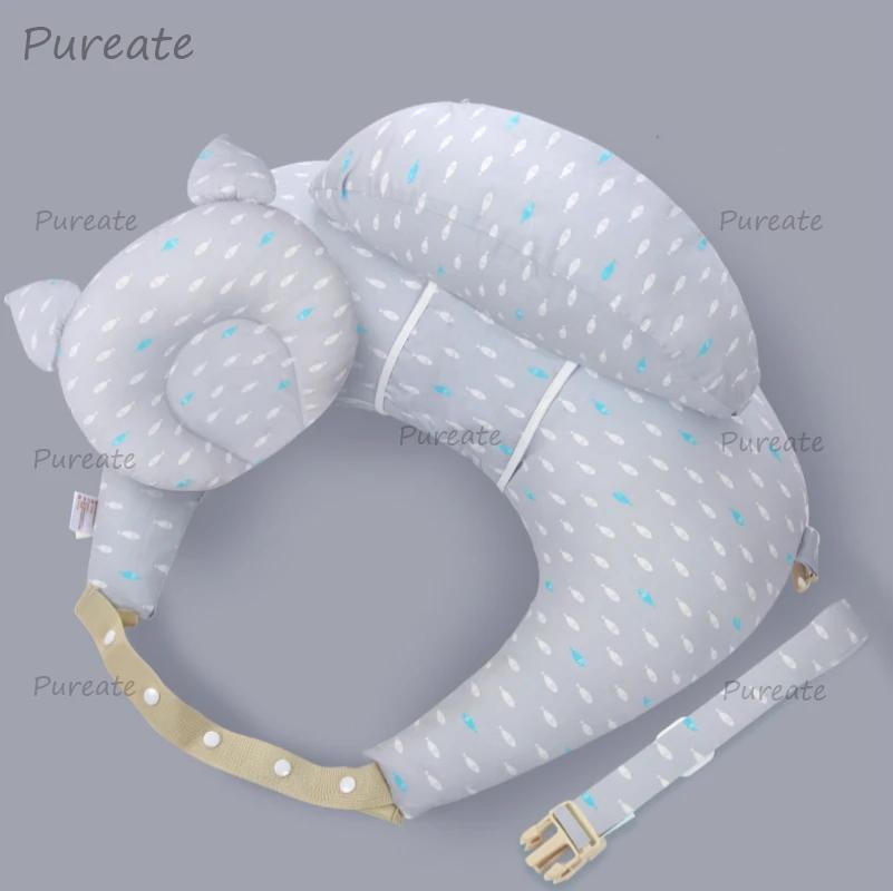 Oreiller d'allaitement multifonction licou avec bandoulière, oreiller pour bébé, dessin animé pour n
