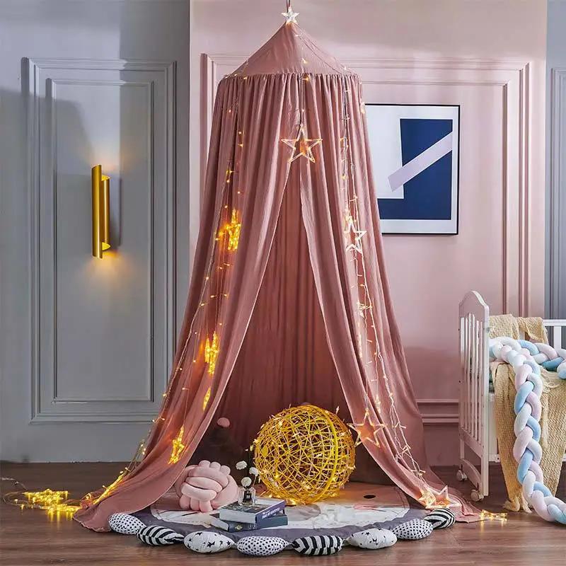 Moustiquaire pour Enfants, Rideau CPull pour Bébé, Décor de Lit, Tente de Face, Chambre de Princesse